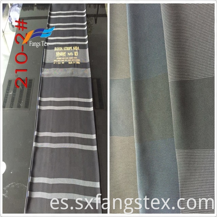 Warmly Polyester Rayon Nida Dubai Striped Knitted Fabrics 2